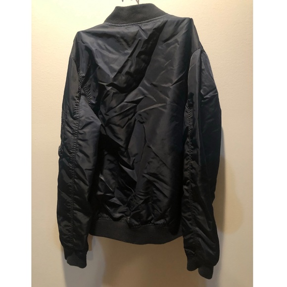 Blue Navy Bomber Gold Zipper Size Small Men - Picture 2 of 3